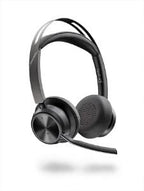 Poly - Voyager Focus 2 UC USB-A Headset (Plantronics) - Bluetooth Dual-Ear (Stereo) Headset with Boom Mic - USB-A PC/Mac Compatible - Active Noise Canceling - Works with Teams (Certified), Zoom & more