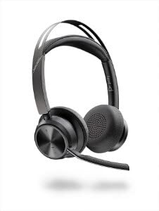 Poly - Voyager Focus 2 UC USB-A Headset (Plantronics) - Bluetooth Dual-Ear (Stereo) Headset with Boom Mic - USB-A PC/Mac Compatible - Active Noise Canceling - Works with Teams (Certified), Zoom & more