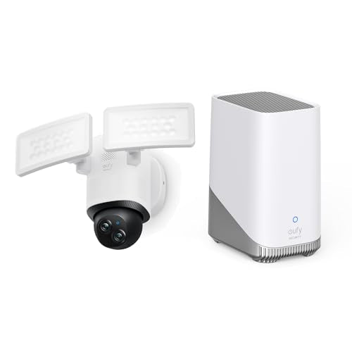 eufy Security Floodlight Camera E340 Wired HomeBase S380 (HomeBase 3)