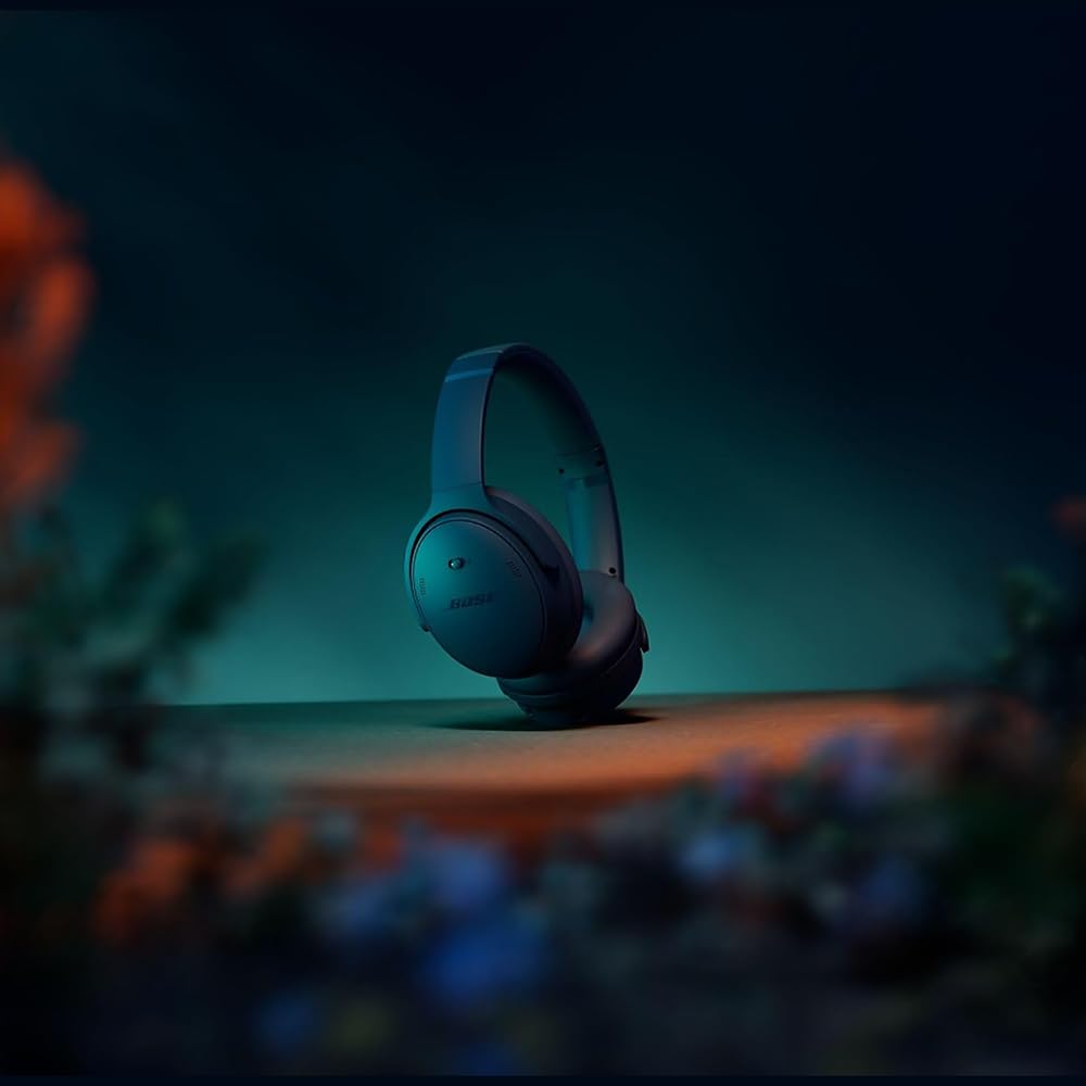 Bose QuietComfort Wireless Over-Ear Bluetooth Headphones Blue Bundle