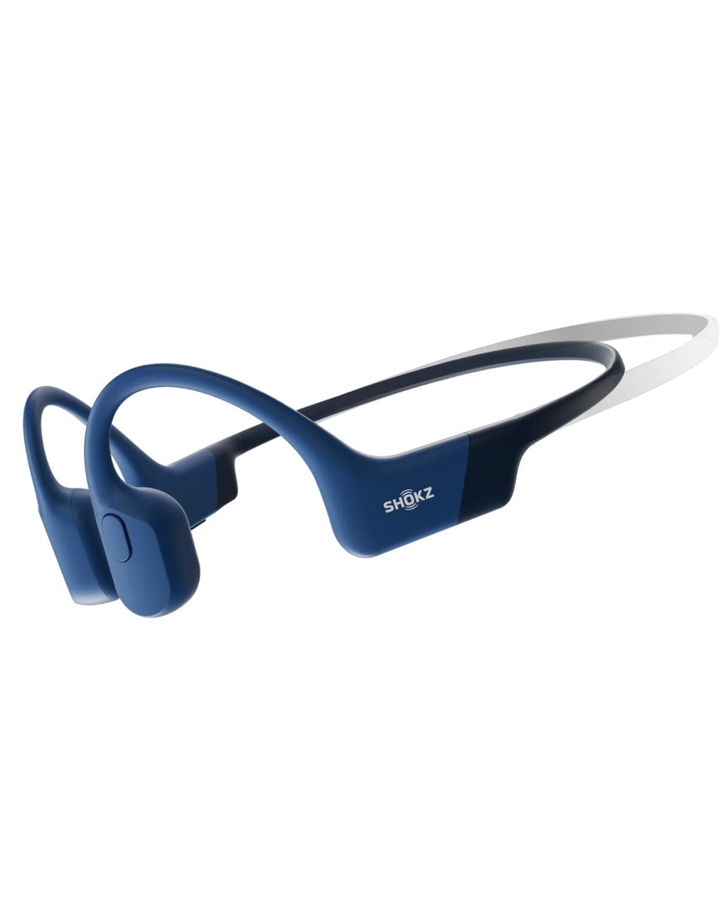 SHOKZ OpenRun, Bone Conduction Headphones,Open-Ear Bluetooth Wireless Sport Headphones for Running & Workout,Sweat Resistant, Long 8H Playtime,Mic,Hair Band-Standard-Blue (Pack of 2)