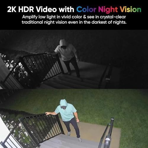 Wyze Battery Cam Pro 2K HDR Wireless Outdoor Indoor Security Camera, 2-Pack