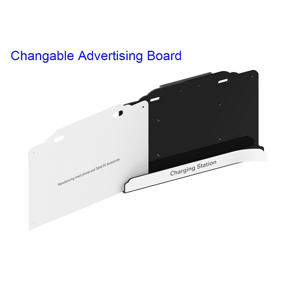 Wall Mounted Cell Phone Charging Station | 8 Ports High Speed Cables Charging Dock with Apple,Type-C,Android Port | Applicable for Airport/Hotel/Hospital/Banks/Shopping Malls
