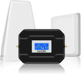 Upgarde Cell Booster for Car, Truck Cell Phone Signal Booster on Band 2/4/5/12/13/17/25/66 for 5G Support All U.S.Carriers AT&T T-Mobile Verizon and More Cellphone Booster for RV Car Vehicle Call/Data