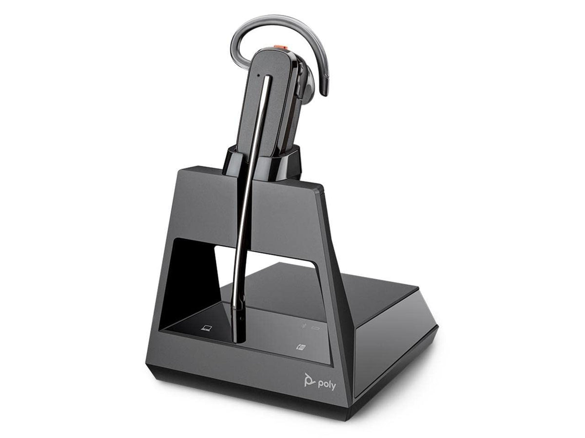 Plantronics - Voyager 4245 Office (Poly) - Bluetooth Convertible Headset with 3 Wearing Styles - Connect to PC/Mac, Mobile & Desk Phone - Works with Teams (Certified), Zoom & more