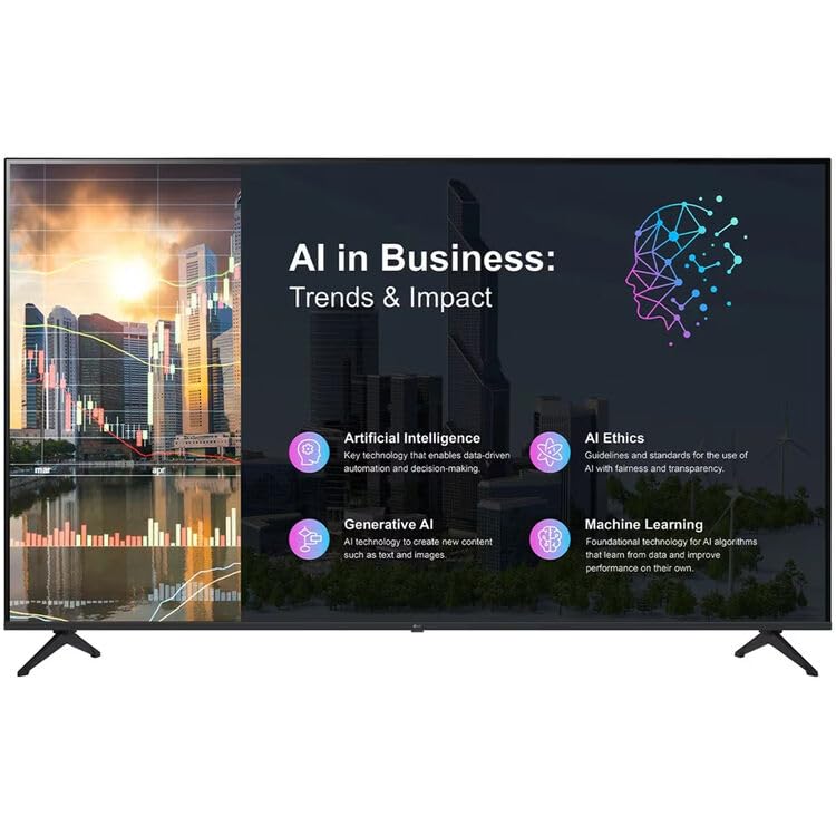 LG PK640S 65" UHD 4K Commercial Signage TV HDR10 Pro, webOS 25 Smart Display, Built-in CMS, WiFi, Digital Signage Monitor for Business, Hospitality & Office Use