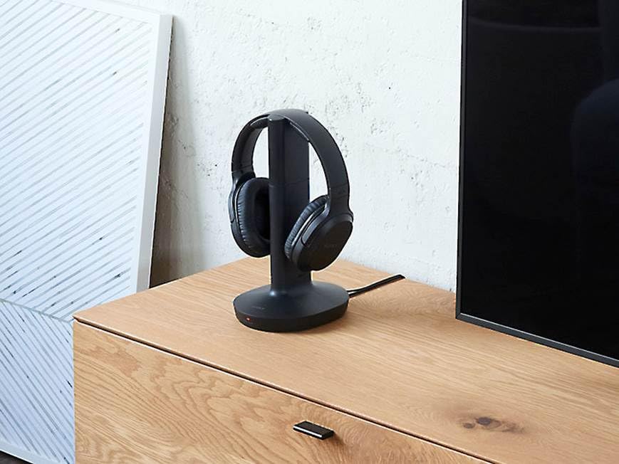 Sony RF400 Wireless Home Theater Headphones for Watching TV WHRF400, Black