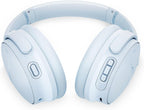 Bose QuietComfort Headphones Bundle with Fast Charger - Wireless Bluetooth Over-Ear Noise Cancelling Headphones with Mic, USB-C Charging, Deep Bass, Up to 24 Hours Playtime (Ice Blue)
