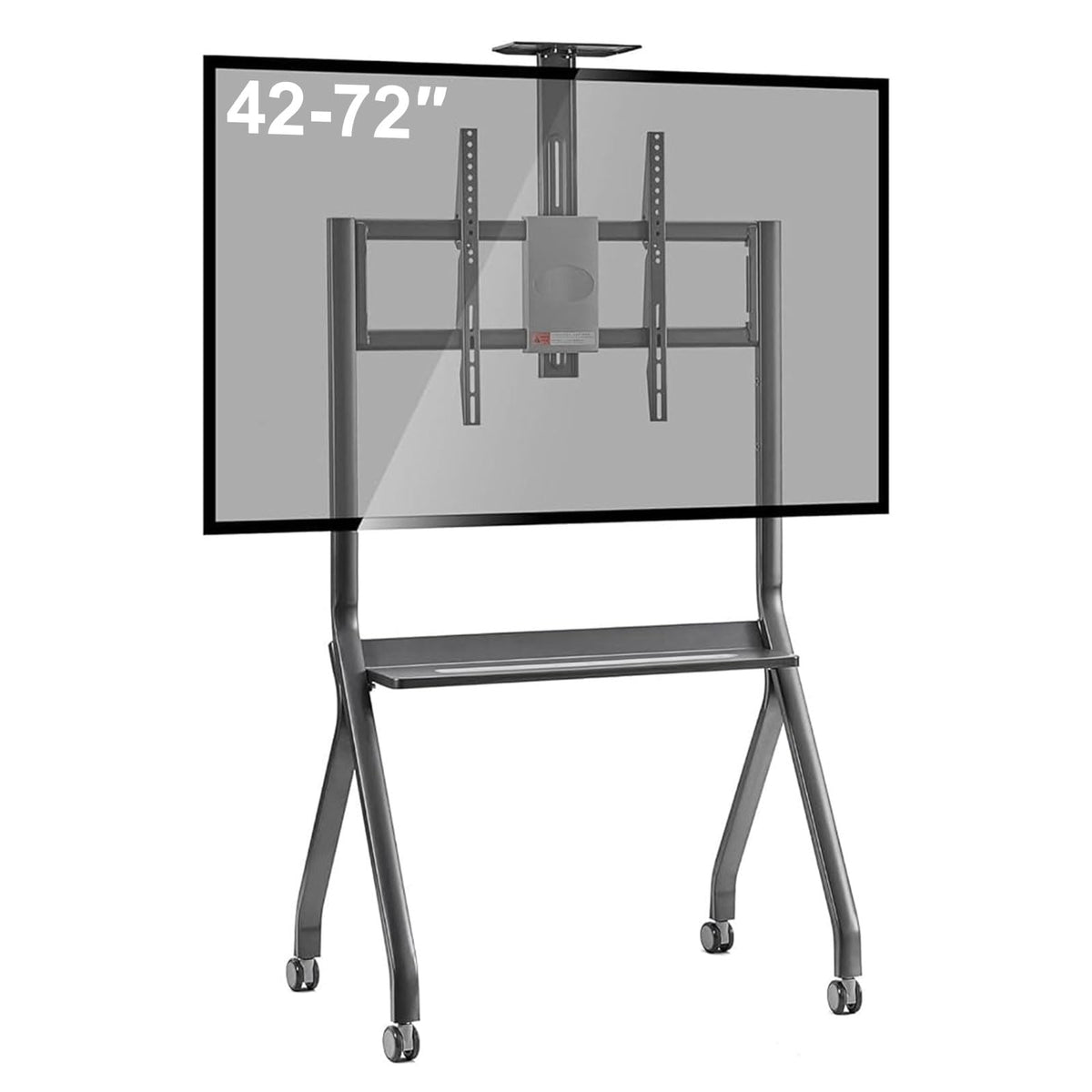 Smart Board Stand for 42-72" Interactive Whiteboards & TVs - Mobile Cart with 4 Lockable Wheels, Height Adjustable Design, 176lbs Capacity - Ideal for Classroom, E-Learning, Home Office