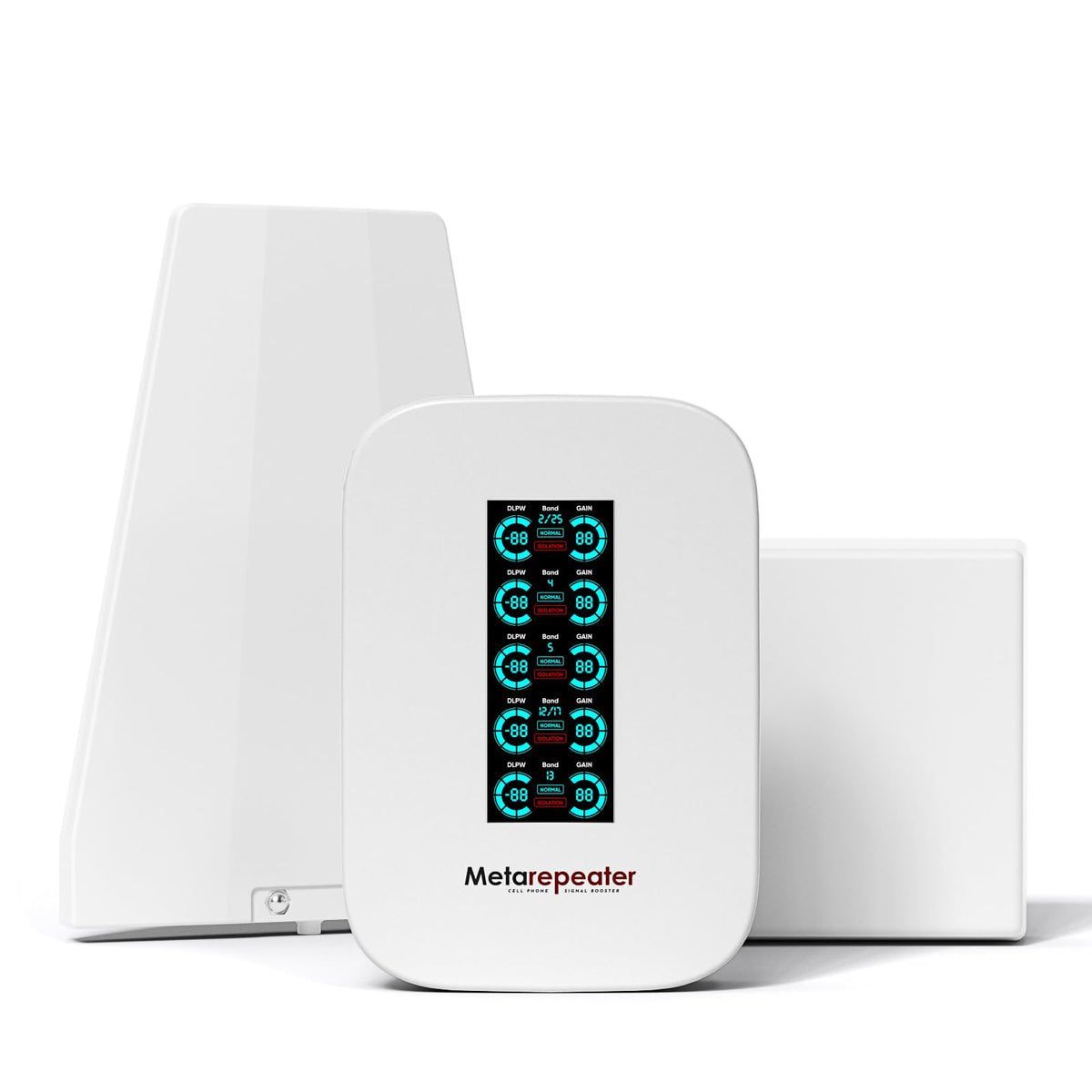 Cell Phone Signal Booster for Home, Up to 6,000 Sq Ft, Boost 5G 4G LTE for All US Carriers, Cell Phone Booster with Smart LCD Display Supports AT&T, T-Mobile, Verizon, US Cellular & More, FCC Approved
