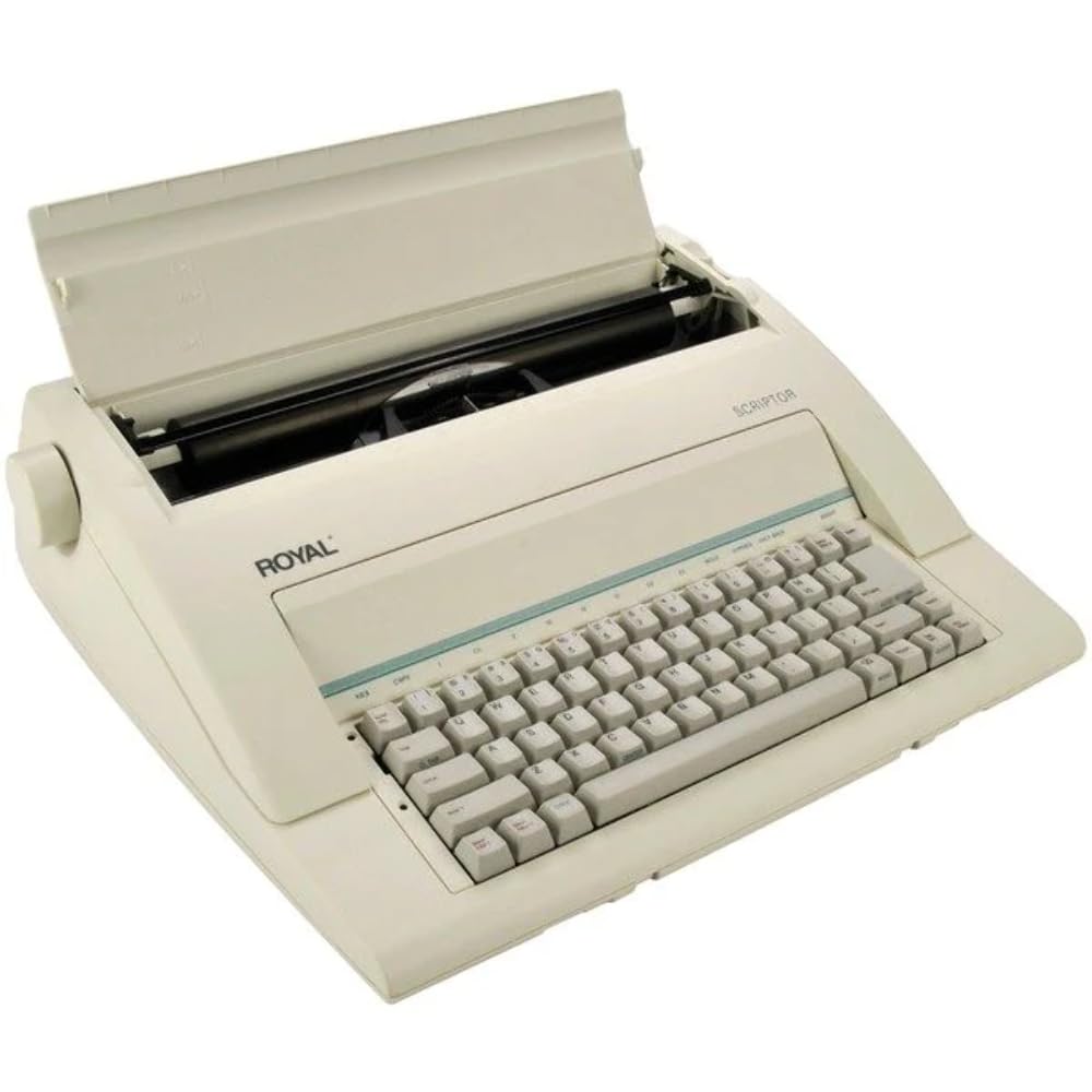 Royal 69149V Scriptor Typewriter | Keyboard with 45 Keys and 17 Functions, 20-Keystroke Buffer, Word Correction, Bold Typing, Centering and Justification