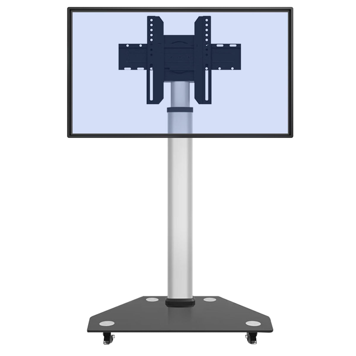 Smart Board JAV Mobile Stand, Four Lockable Wheels, Height Adjustable Portable Stand for Office Classroom