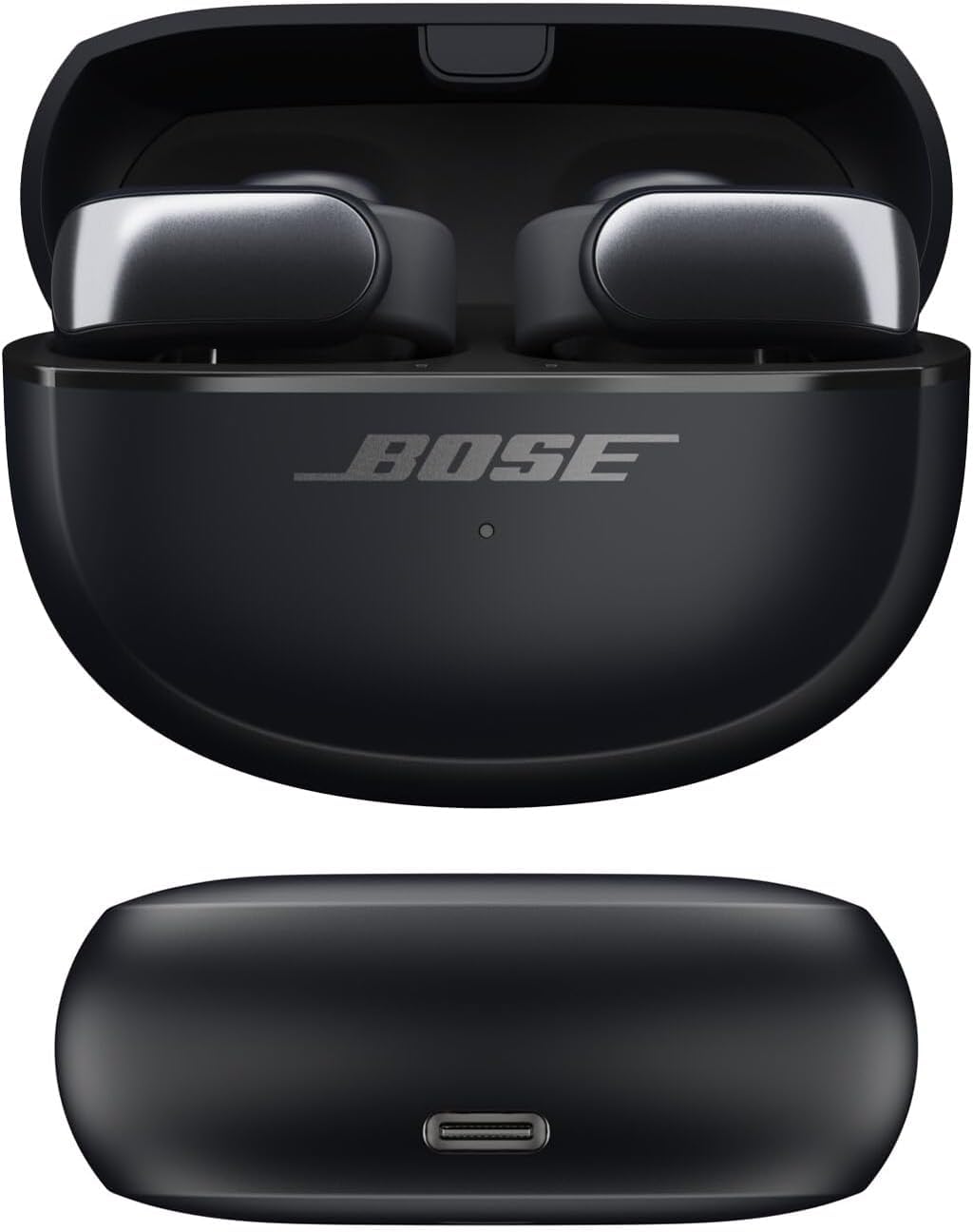 Bose Ultra Open Earbuds - Bluetooth Open Ear Earbuds with OpenAudio for Awareness, Clip-On Design for Comfort, Water Resistant, Up to 48 Hrs of Playtime, Black
