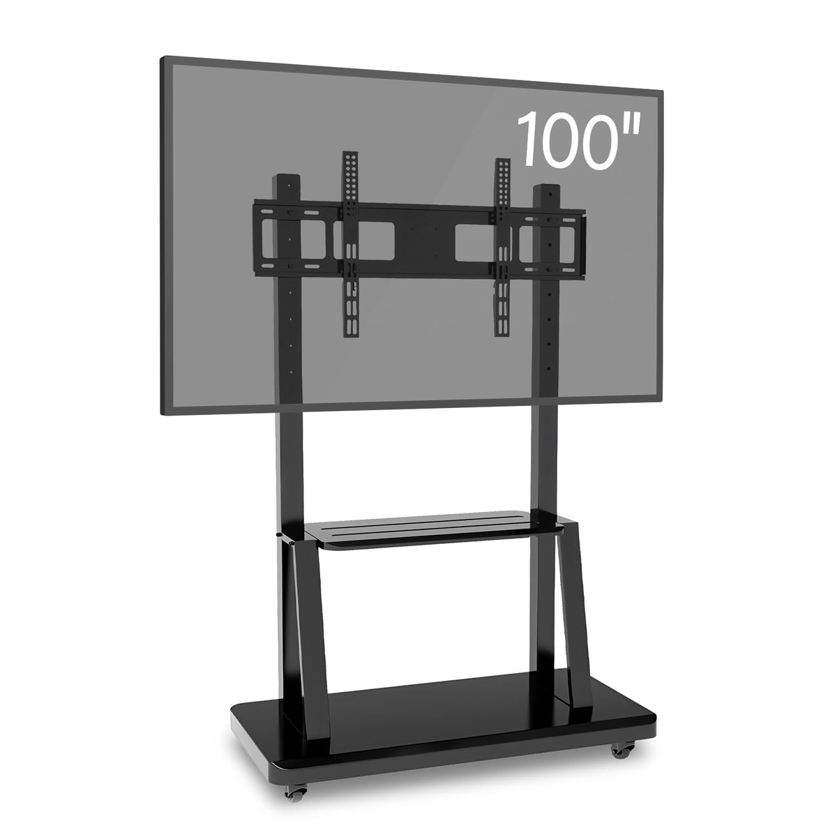 Smart Board Stand for 42-72" Interactive Whiteboards & TVs - Mobile Cart with 4 Lockable Wheels, Height Adjustable Design, 176lbs Capacity - Ideal for Classroom, E-Learning, Home Office