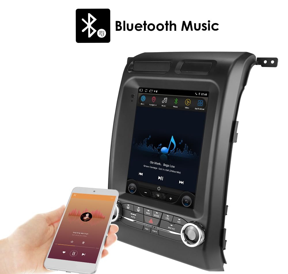 Android14 10.4 inch HD Touchscreen Car Radio Upgrade for F150 2009-2014 Wireless Carplay | Android Auto 2G+64G WiFi GPS Navigation Bluetooth 5.0 FM,SWC,Car Tablet