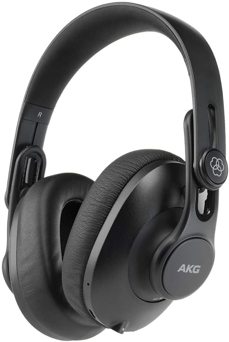 AKG Pro Audio K371 Wired Over-Ear, Closed-Back, Foldable Professional Recording Studio Headphones, Studio Monitor Mixing, Podcast, DJ Stereo Headsets, Black