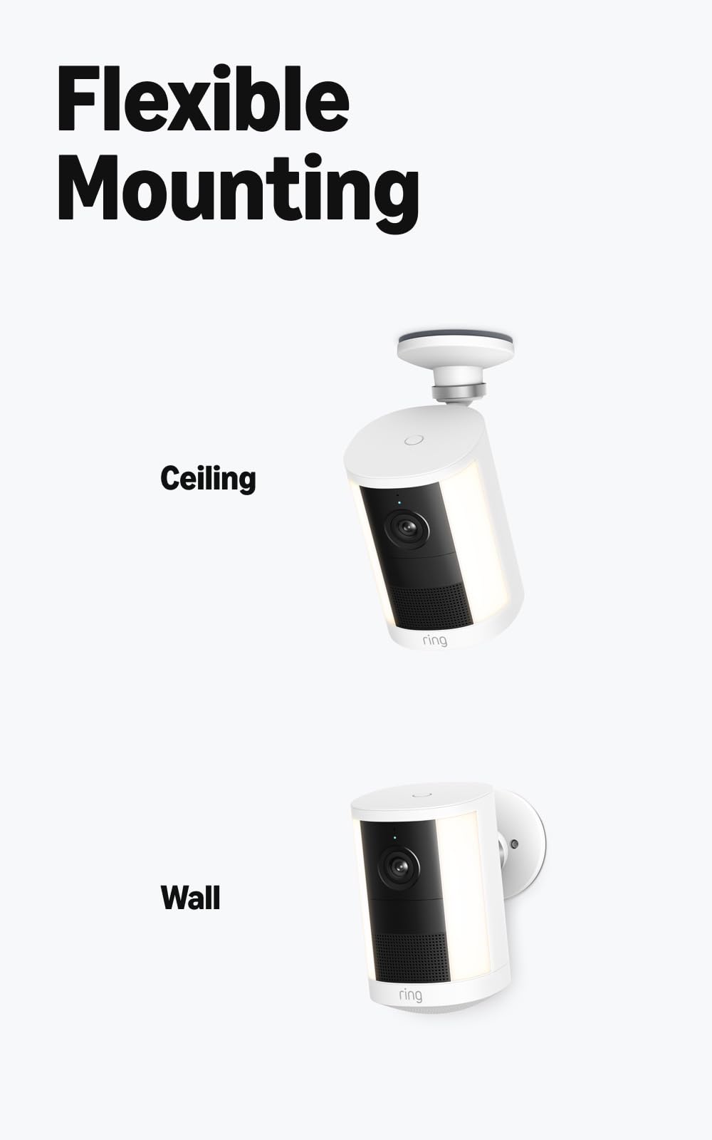 Ring Spotlight Cam 2K (newest model), Battery, Home or business security, Wide-Angle Retinal 2K Video, 6x Enhanced Zoom, Motion-Activated Spotlights, White