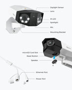 REOLINK Duo 2 PoE 4K Dual-Lens PoE Security Camera in 180 Degree Angle