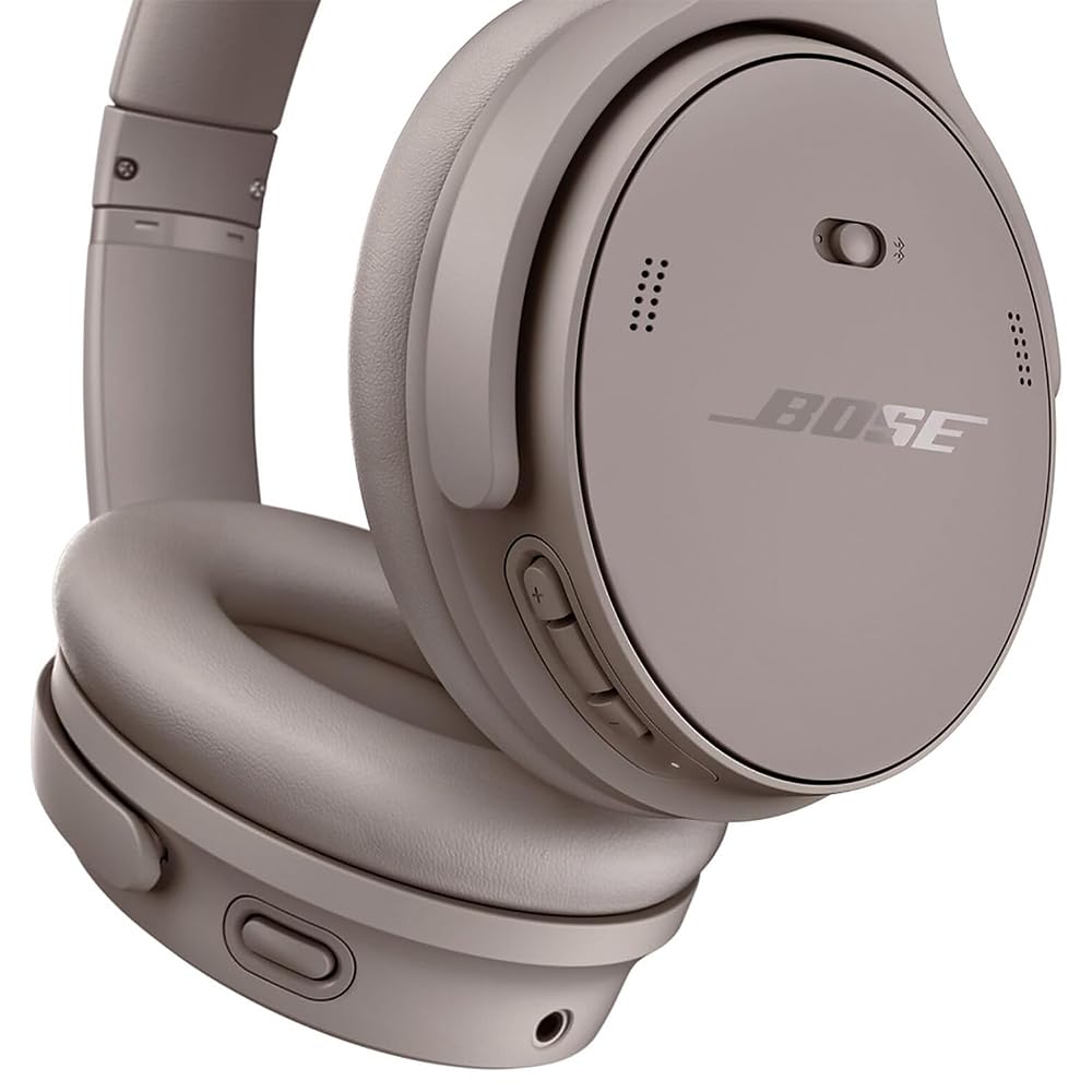 Bose QuietComfort Wireless Over-Ear Bluetooth Headphones Sandstone Bundle