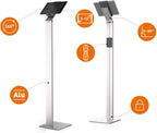 Durable Tablet Floor Stand, Universal Mount, Fits 7" - 13" Tablets