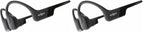 SHOKZ OpenRun, Bone Conduction Headphones,Open-Ear Bluetooth Wireless Sport Headphones for Running & Workout,Sweat Resistant, Long 8H Playtime,Mic,Hair Band-Standard-Blue (Pack of 2)
