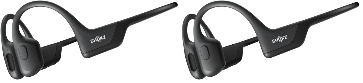 SHOKZ OpenRun Pro - Open-Ear Bluetooth Bone Conduction Sport Headphones - Sweat Resistant Wireless Earphones for Workouts and Running with Premium Deep Base - Built-in Mic, with Hair Band