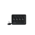 4 Type-C Retractable Wall Chargers and 1 Power Strip with App Remote Control, 12-in-1 Smart WiFi Modular Charging Station