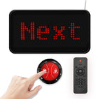 Take a Number System Wireless Queue Call System Show 2-Digit Counter Number for 10-Line Cashier Bank Window Doctor Room Supermarket Office Interview (C12+A2 1+10)