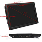 Small Digital TV, 14 Inch Digital Television Rechargeable ATSC TFT Portable TV HD Video Player 110-220V US for Home Car