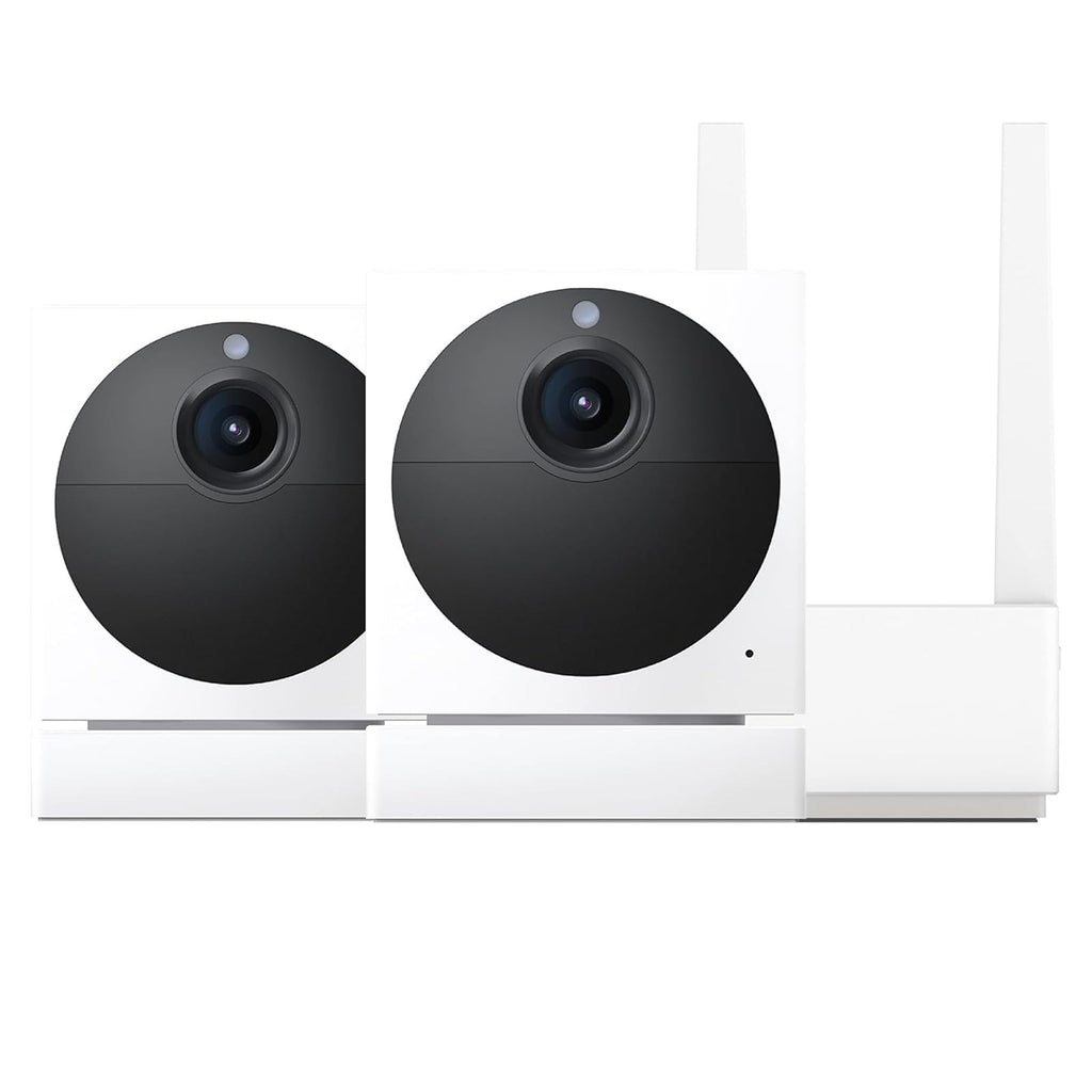 Cam Outdoor Starter Bundle v2 (2 Camera + Base Station) - 1080p HD Wireless Home Security Camera, Battery-Powered, IP65 Rated, Color Night Vision, 2-Way Audio, Compatible with Alexa & Google