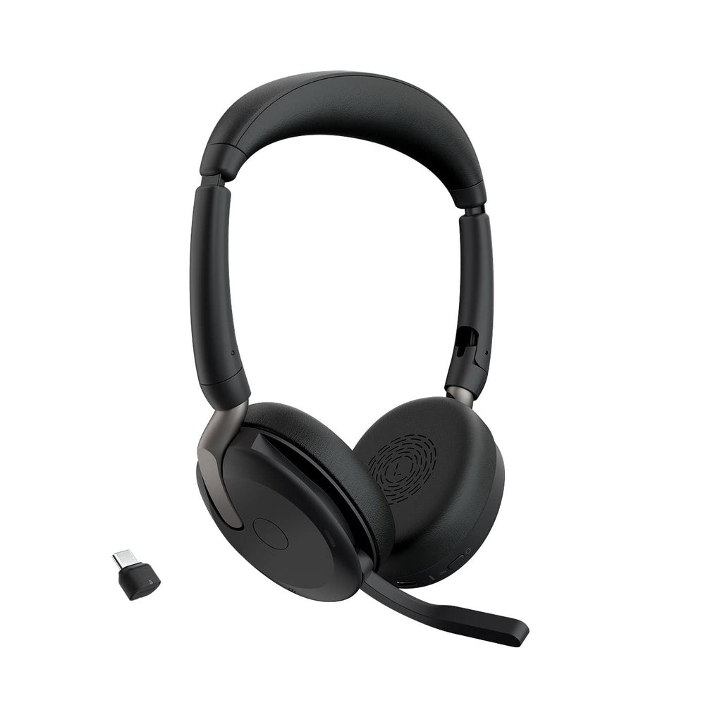 Jabra Evolve2 65 Flex Wireless Stereo Headset with Hybrid ANC, Black