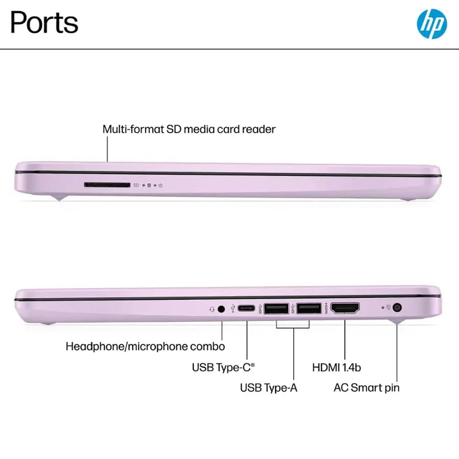 HP 14" Laptop Sleek Design for Studying and Collaboration, Intel Quad-Core N150(>N4120), 1 Year Office 365, 16GB RAM, 256GB Storage(128GB UFS + 128GB SD Card), Wi-Fi 6, Webcam, USB C, Win 11S