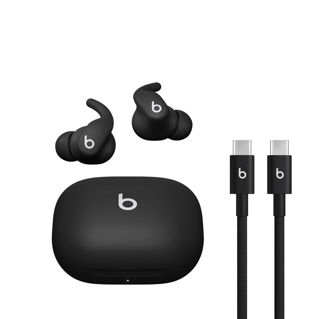 Beats Powerbeats Fit - Wireless Noise Cancelling Workout Earbuds with Secure-Fit Wingtips, Up to 30-Hour Battery Life, Sweat & Water Resistant, Apple & Android Compatible - Jet Black