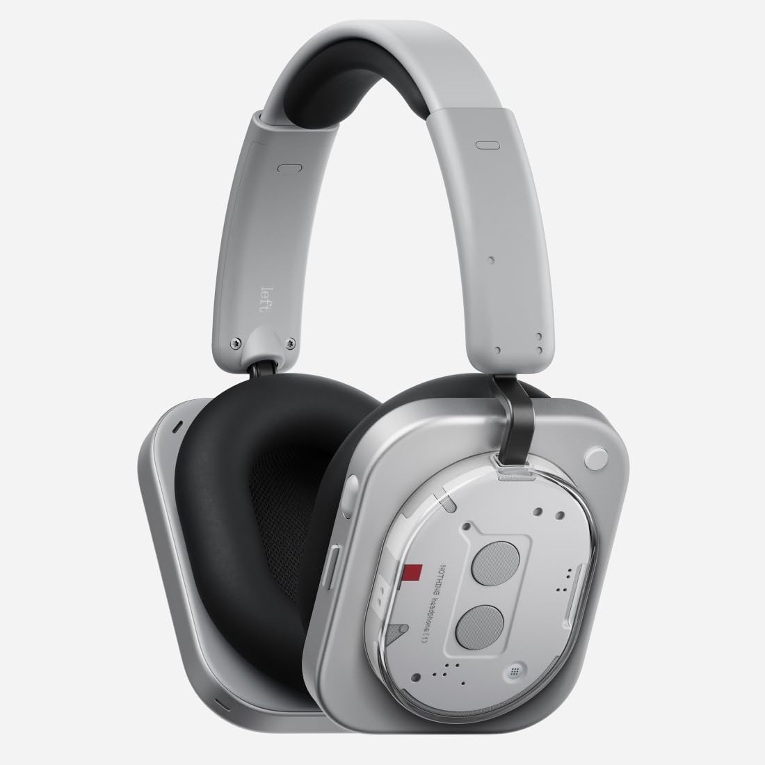Nothing Headphone (1) Hybrid Active Noise Cancelling Headphones, Wireless Over-Ear Headphones with 6 Mics, 80Hrs Playtime, Hi-Res Audio, KEF-Tuned, Spatial Sound, Comfort Fit & Fast Charging Black
