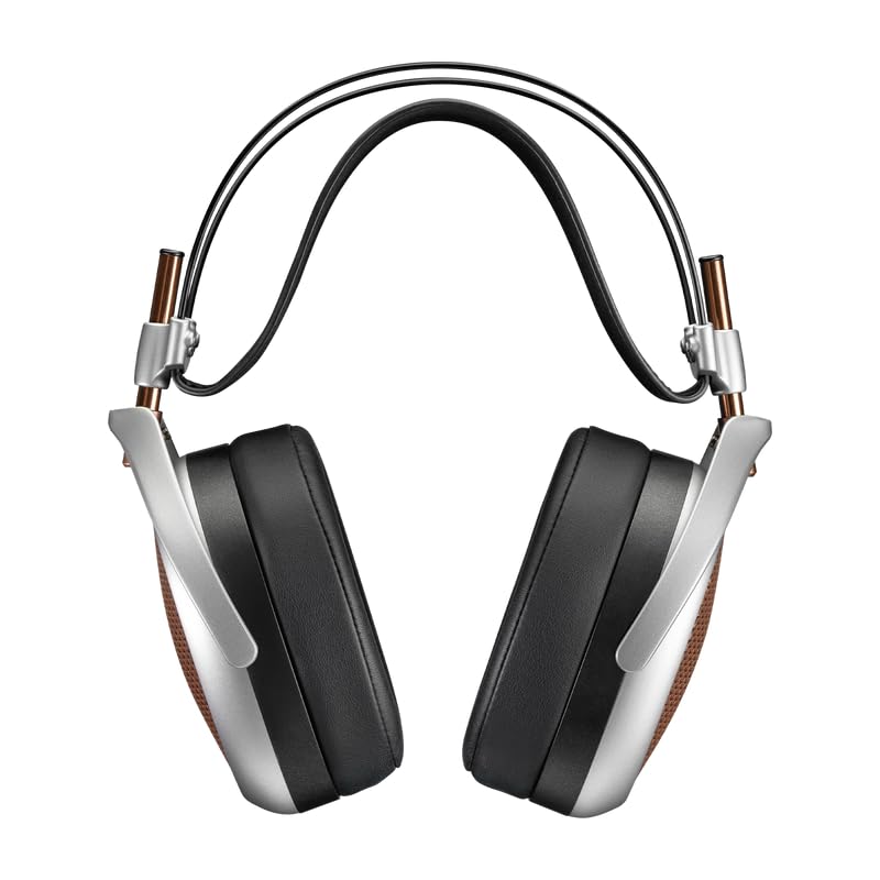 MEZE AUDIO Poet | Wired Over-Ear Planar Magnetic Open-Back Headphones for Audiophiles | Acoustic Metamaterial Tuning System | Detachable Magnetic Earpads | Premium Braided Cable Included (Renewed)