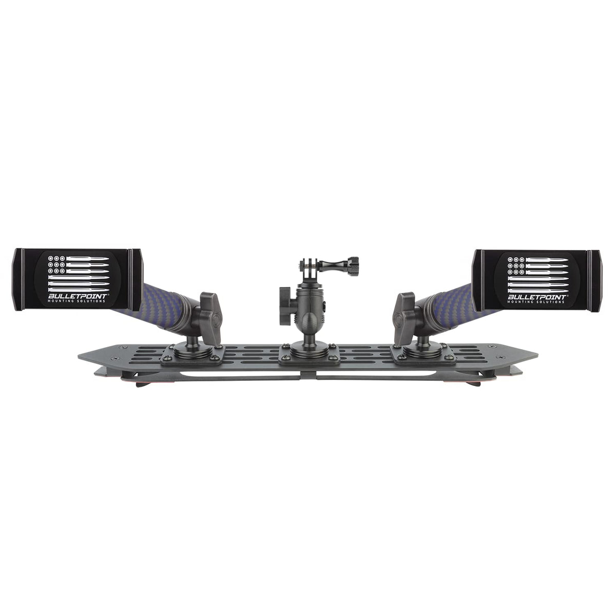 Bulletpoint RubiGrid Multiple Device Dash Mount Platform with 2 Phone Holders + Action Camera Bracket Compatible with 2018-2023 Jeep Wrangler JL (NOT 4xe) + 2020-2023 Gladiator