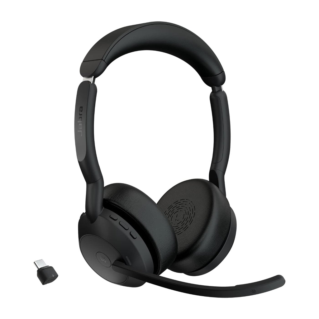 Jabra Evolve2 55 Stereo Wireless Headset with ANC, Black