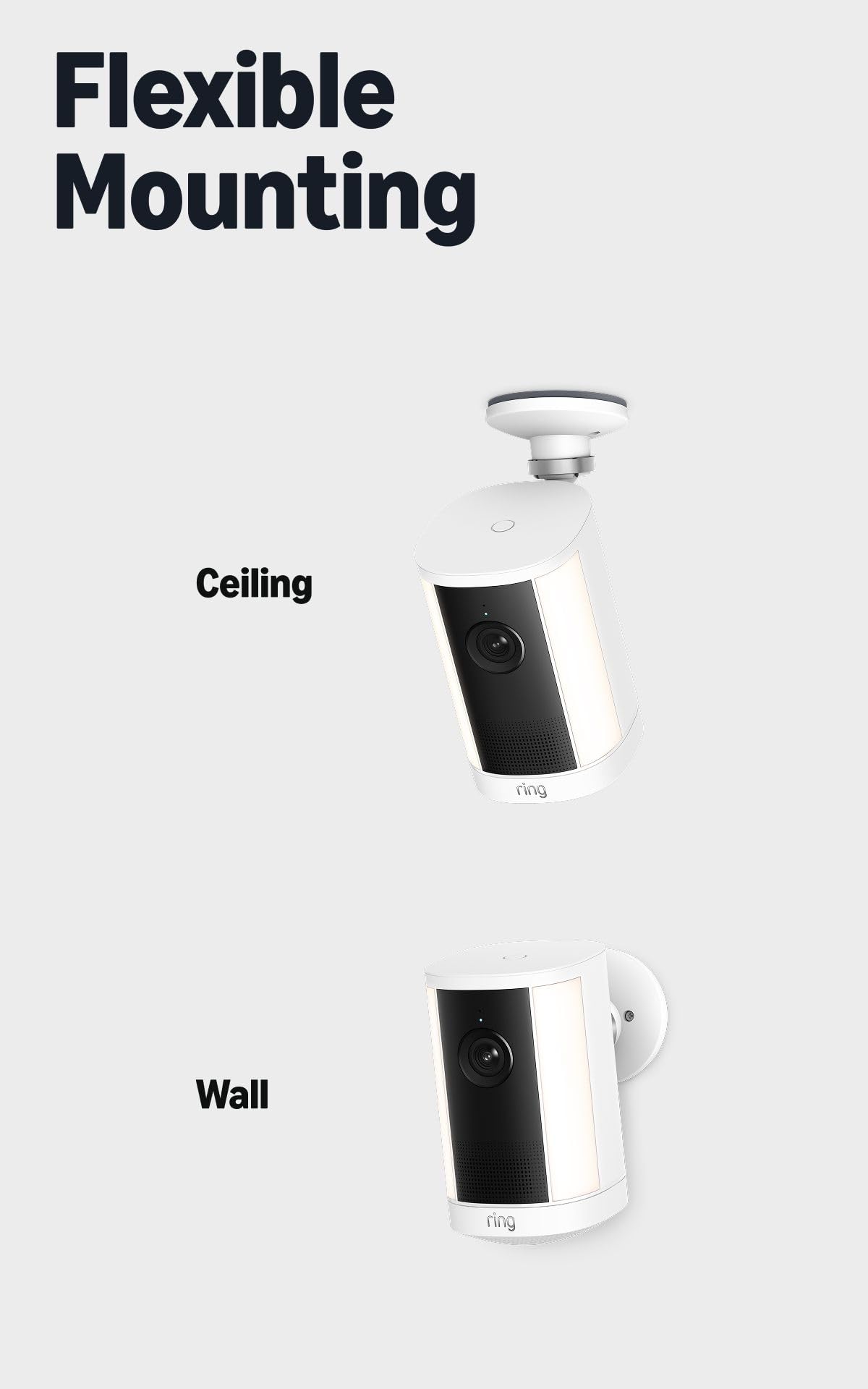 Ring Spotlight Cam 4K Plus, Battery, Retinal 4K, Easy DIY install, Motion-Activated Spotlights, Home or business security, White