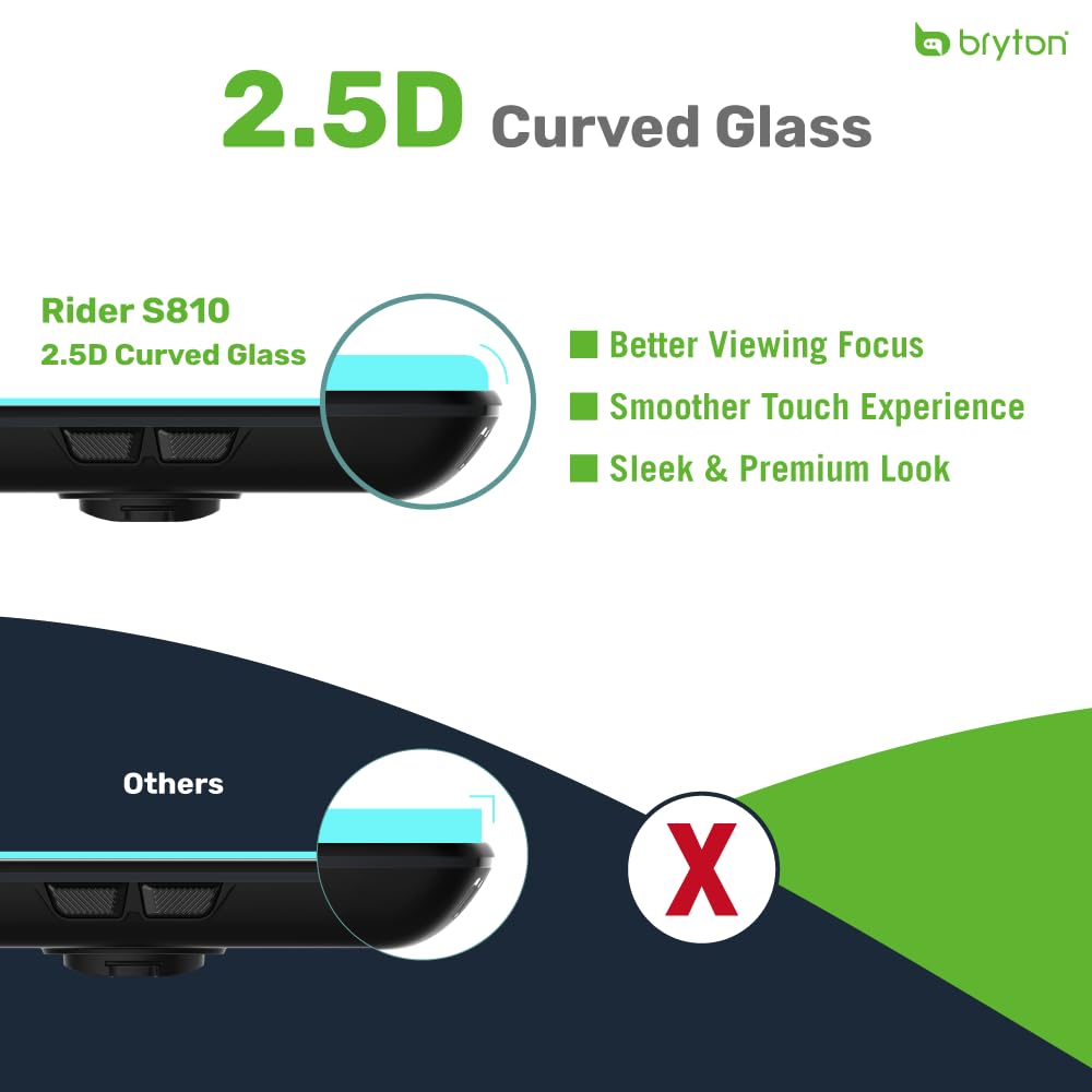 Bryton Rider S810 Sensor Bundle 3.5 Inch Color Touchscreen GPS Bike/Cycling Computer, 50H Battery Life, Offline Maps & Navigation, Advanced Climb Challenge 2.0, Live Tracking