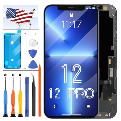 for iPhone 17 Pro Max Screen Replacement 6.9 inch OLED Full Display Assembly with Promotion 120Hz, OEM Grade Soft OLED, True Tone & Face ID Supported, DIY Repair Kit with Tools, Black