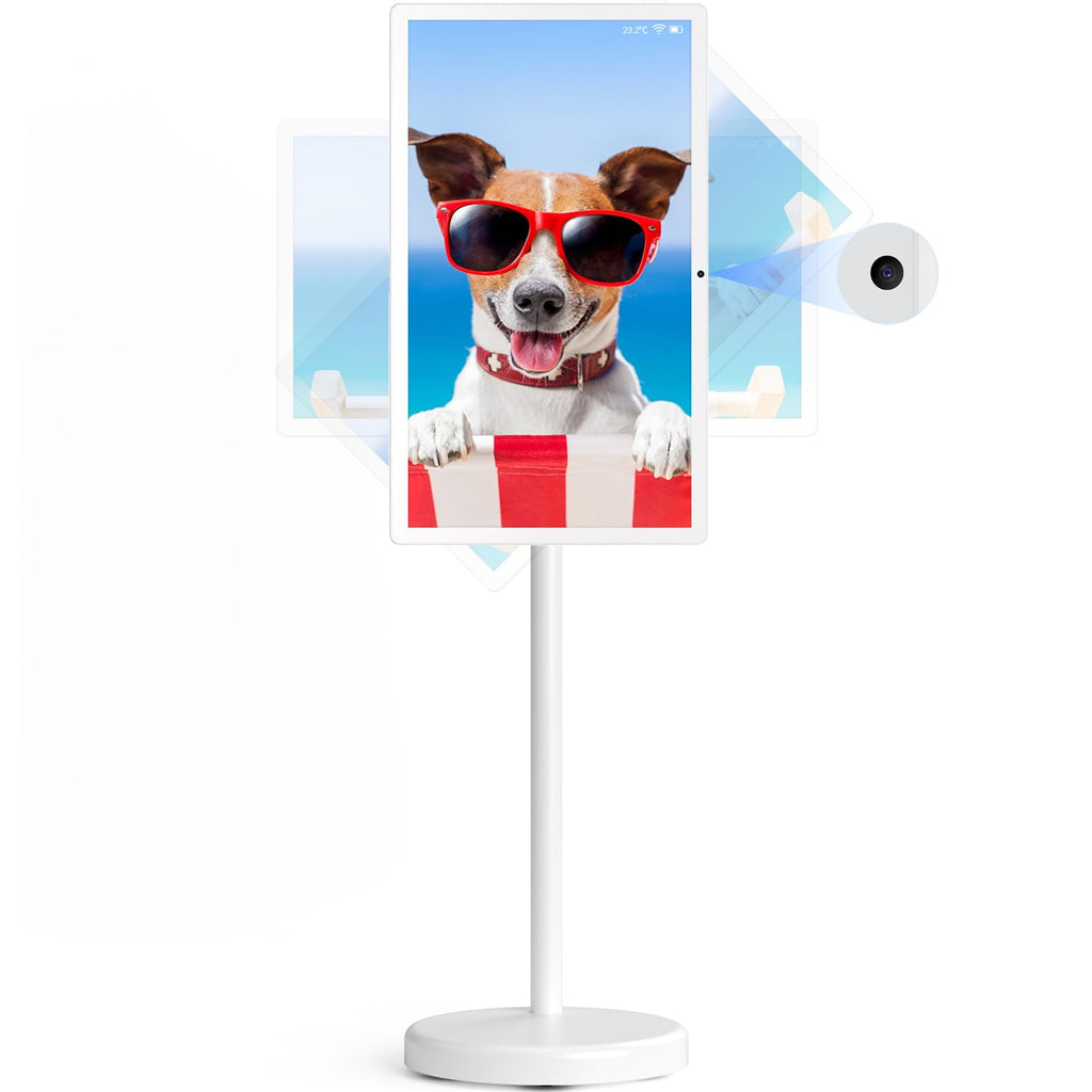 22-Inch Portable TV on Wheels, 1080p Portable Touch Screen Monitor