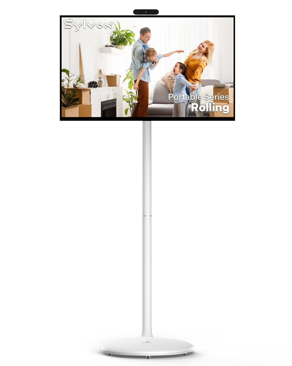 SYLVOX 27" Smart Rolling Display with Stand, Built-in 4-5H Battery