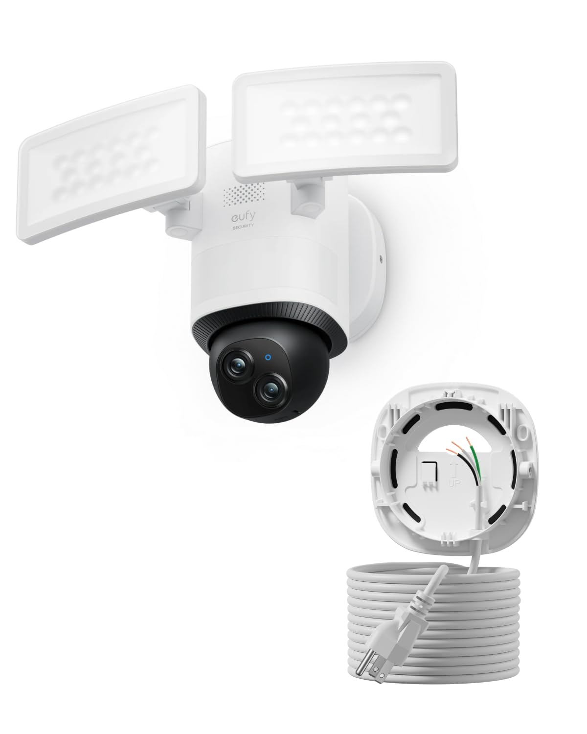eufy Security Floodlight Camera E340, Dual-Lens, 360° Coverage, 8X Zoom