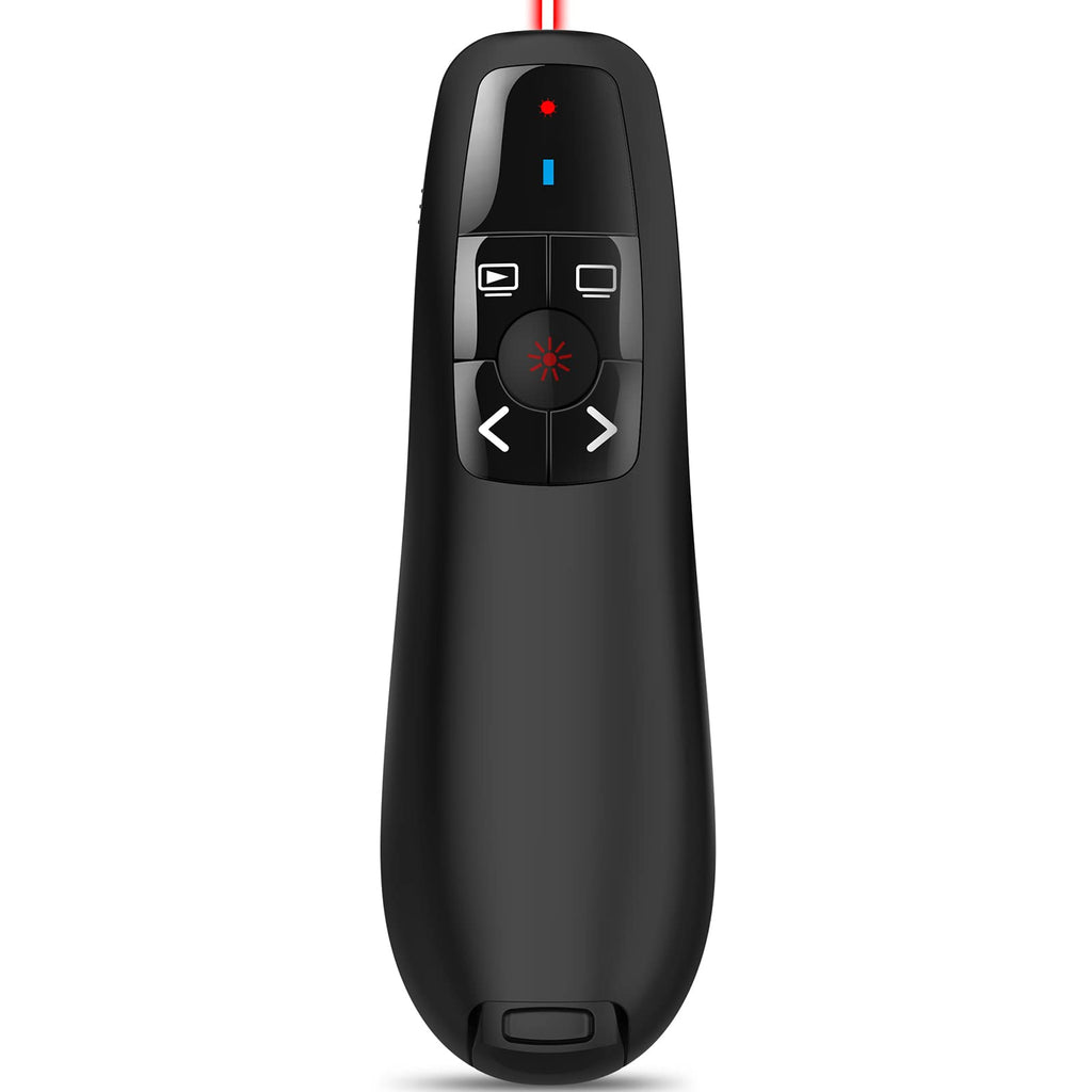 Wireless PowerPoint Remote Presentation Clicker: 30-Pack Presenter PPT Slide Advancer with Red Pointer | Plug & Play via USB | 100Ft Control Range | Ergonomic Design - Universal Compatibility