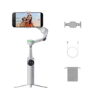 Insta360 Flow 2 Pro Grey - Foldable AI Phone Gimbal, Track in 200+ Apps with Apple DockKit, Multi-Person Tracking, 360º Pan Tracking, Built-in Tripod/Selfie Stick, iPhone/Android Portable Stabilizer