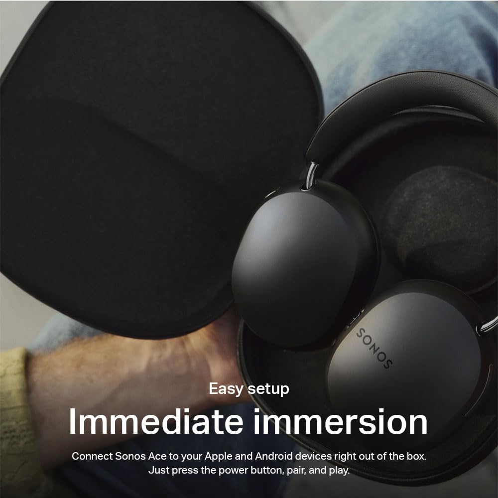 Sonos Ace Noise Cancelling Bluetooth Over-Ear Headphones - Black
