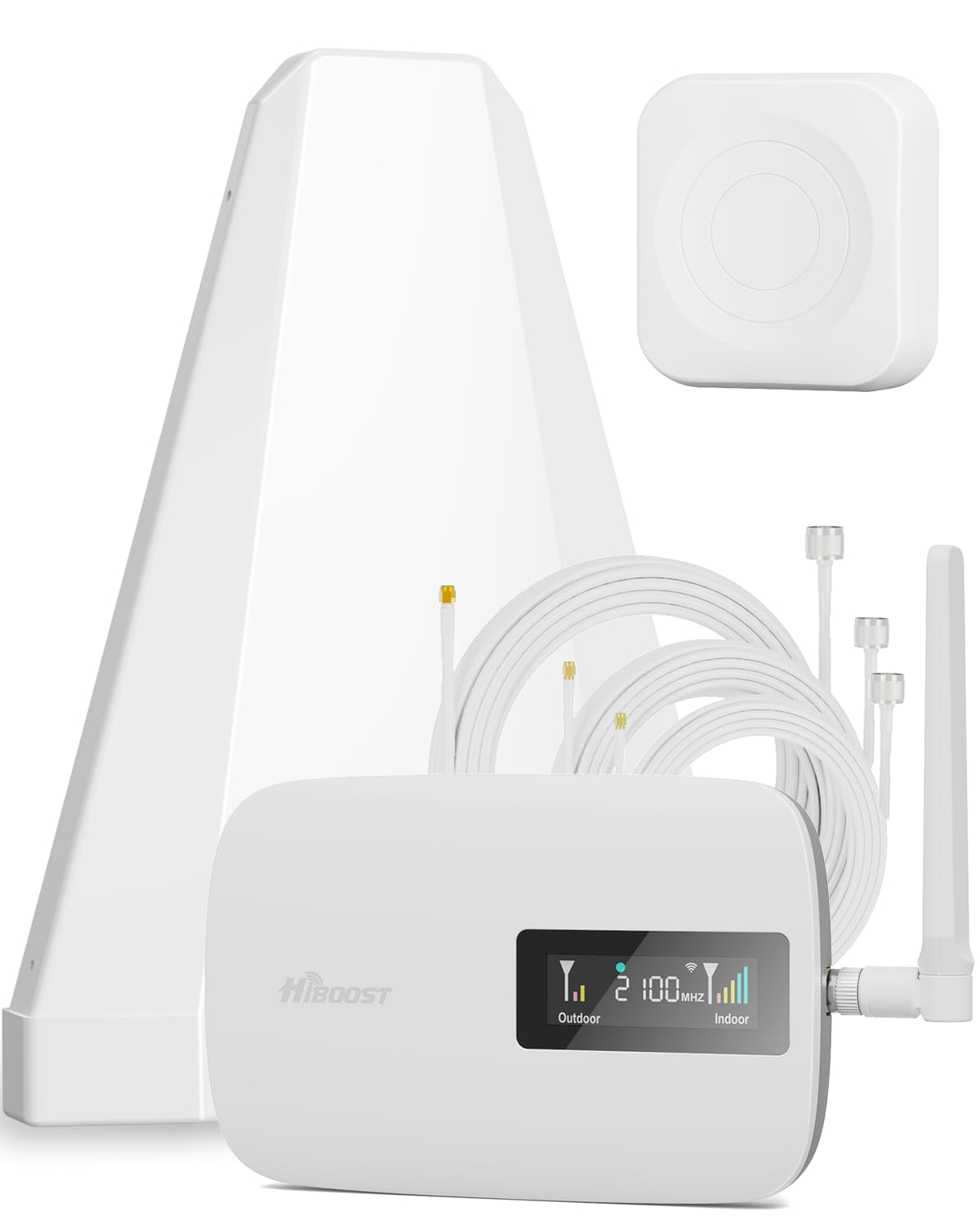 Hiboost Cell Phone Signal Booster for Home and Office, 4,000 sq ft, Boost 5G 4G LTE Data for Verizon AT&T and All U.S. Carriers, FCC Approved