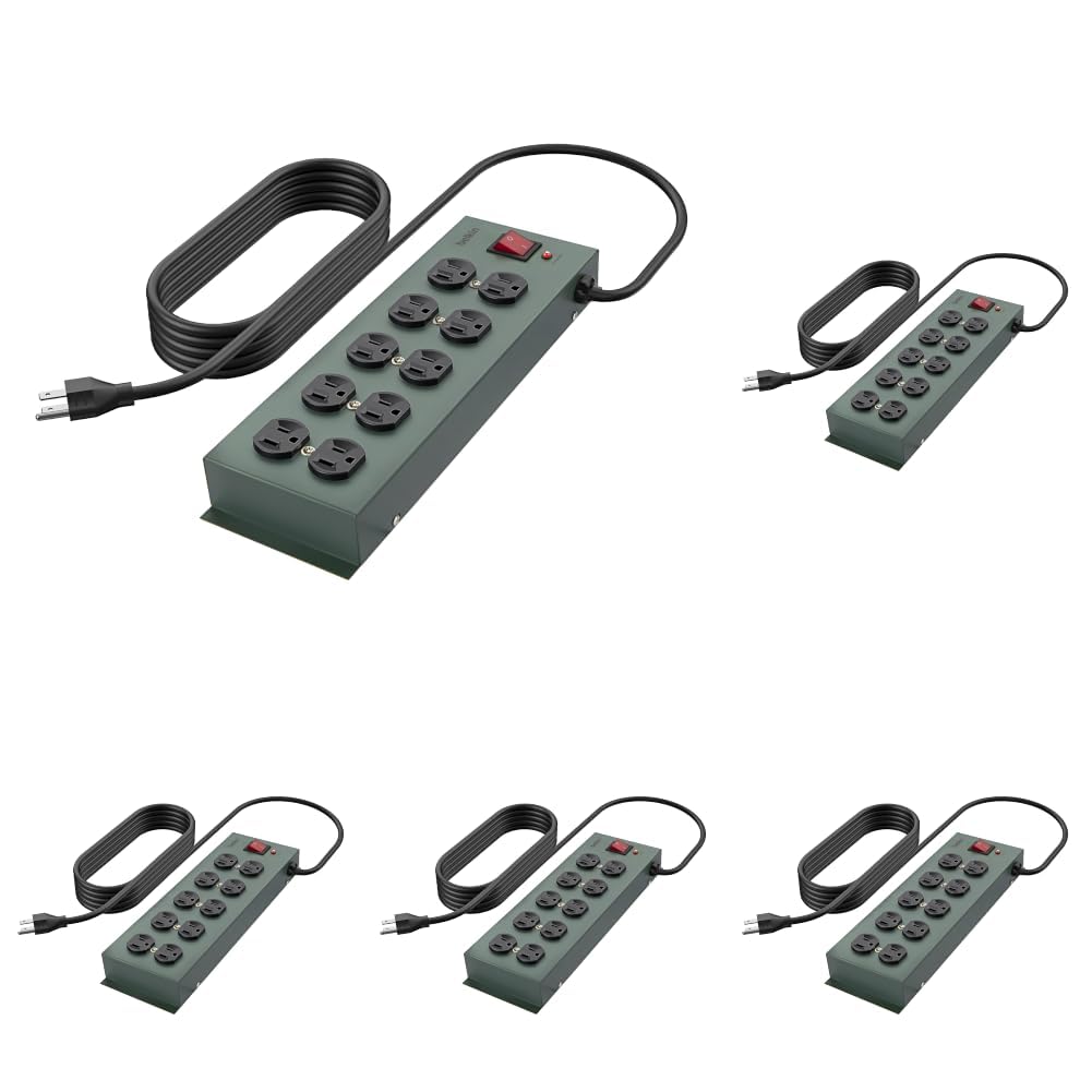 Belkin 10-Outlet Surge Protector Power Strip, 885J, 15ft Cord, 5 Pack