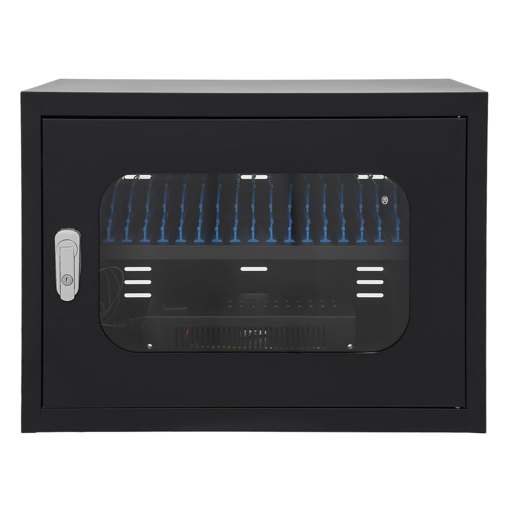 20-Unit Charging Cabinet for Phones, Black