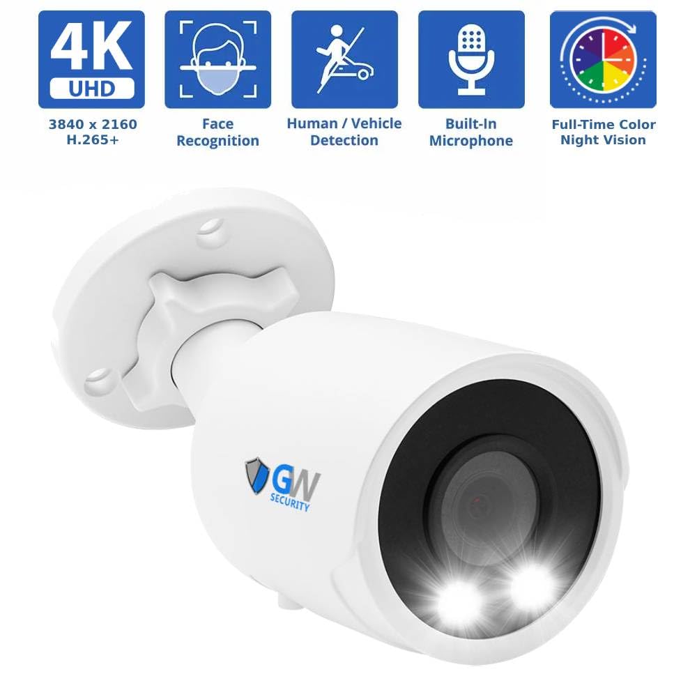 GW 4K Outdoor/Indoor Face Recognition Acusearch AI Security Camera System